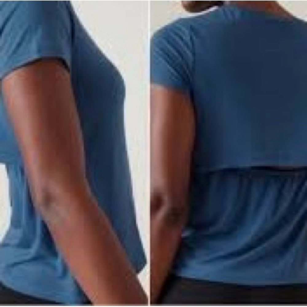 Athleta Navy Blue Air Out Cinch Crop Top